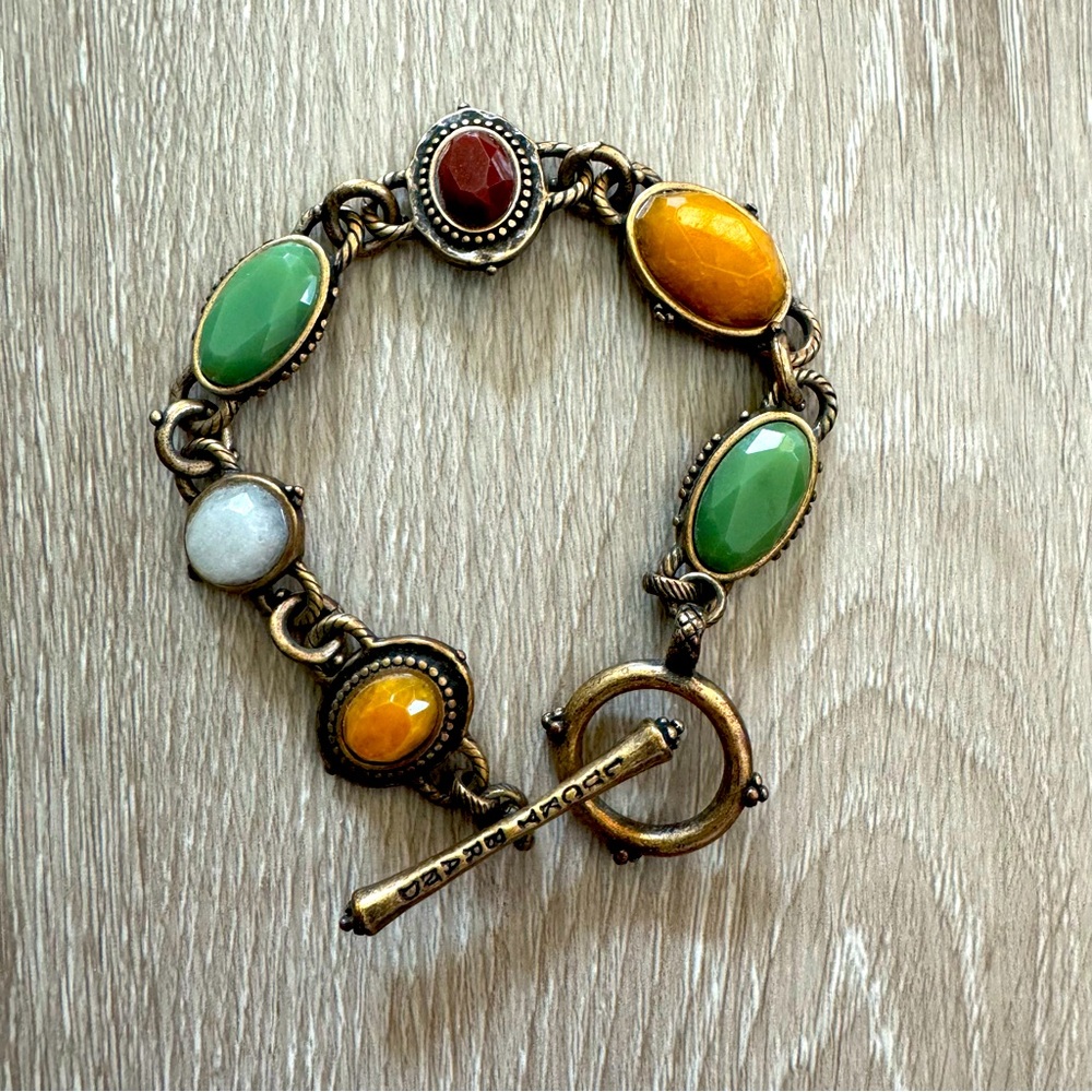 Lucky Brand boho multi stone toggle bracelet